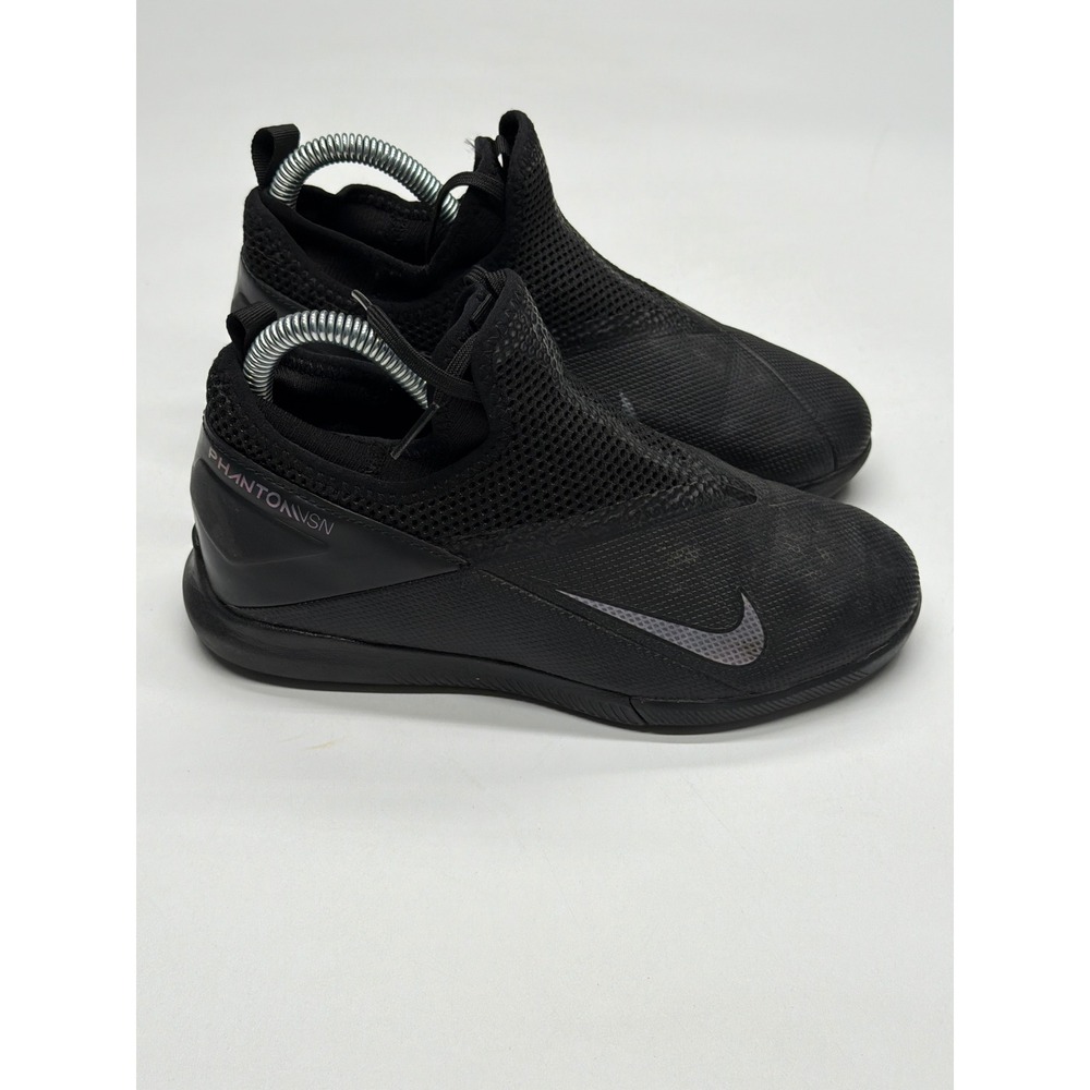 Nike Phantom VSNโ Kids Black Soccer Cleats Indoor Turf Shoes Youth Size 5Y